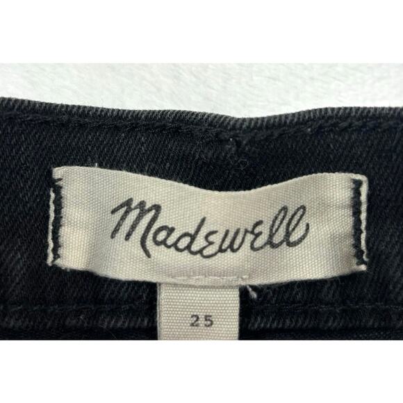 Madewell High Rise Black Denim Jean Shorts Size 25 G5167 Button Front Fly - Picture 6 of 9